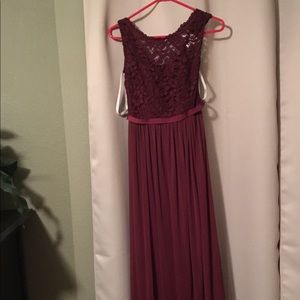 David’s bridal: Dress with Lace Bodice. Size 4